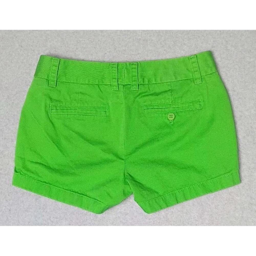 J Crew Chino Broken In Shorts Womens Size 0 Green Low Rise - Picture 12 of 13